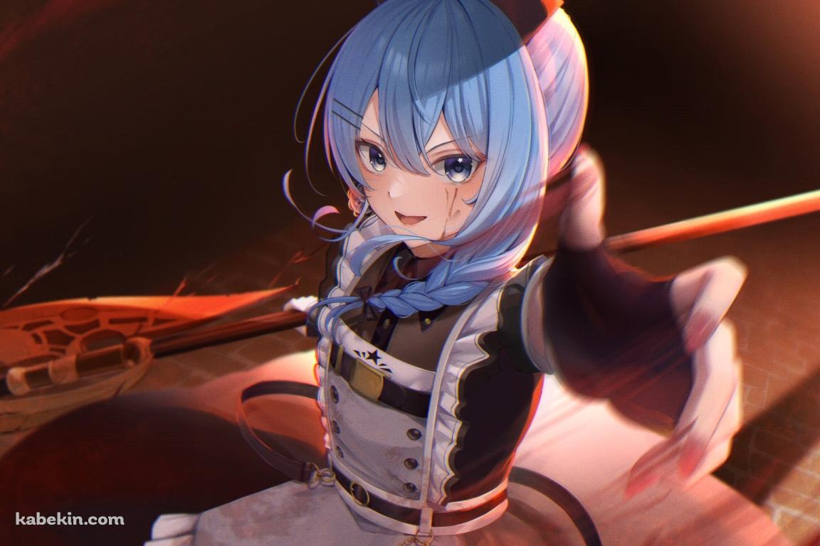 斧を振るう星街すいせい / バーチャルYouTuber / ホロライブの壁紙(1152px x 768px) 高画質 PC・デスクトップ用