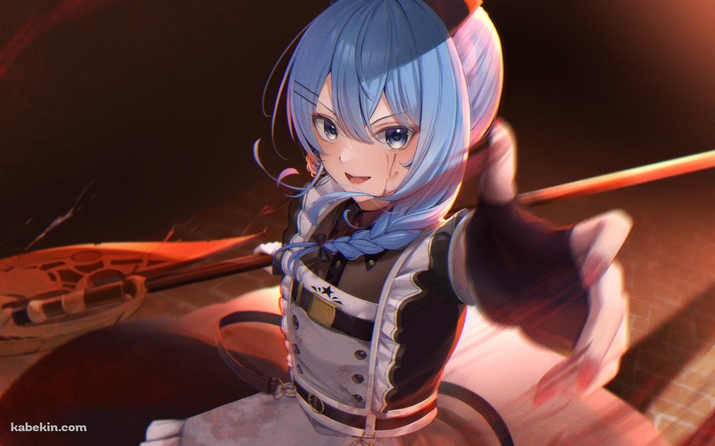 斧を振るう星街すいせい / バーチャルYouTuber / ホロライブの壁紙(1440px x 900px) 高画質 PC・デスクトップ用