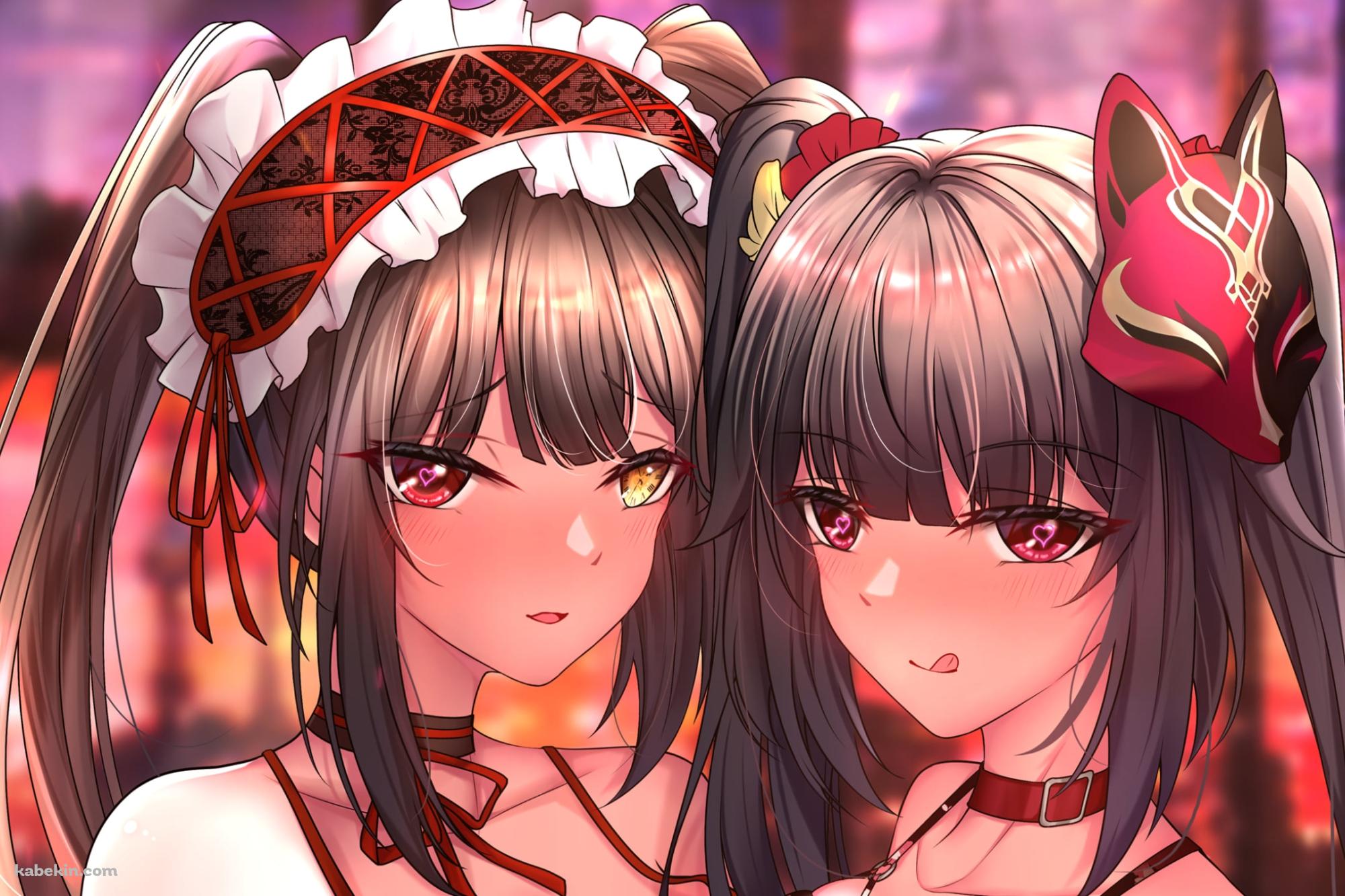 寄り添う花火と時崎狂三 / 崩壊:スターレイル / デート・ア・ライブの壁紙(2000px x 1333px) 高画質 PC・デスクトップ用