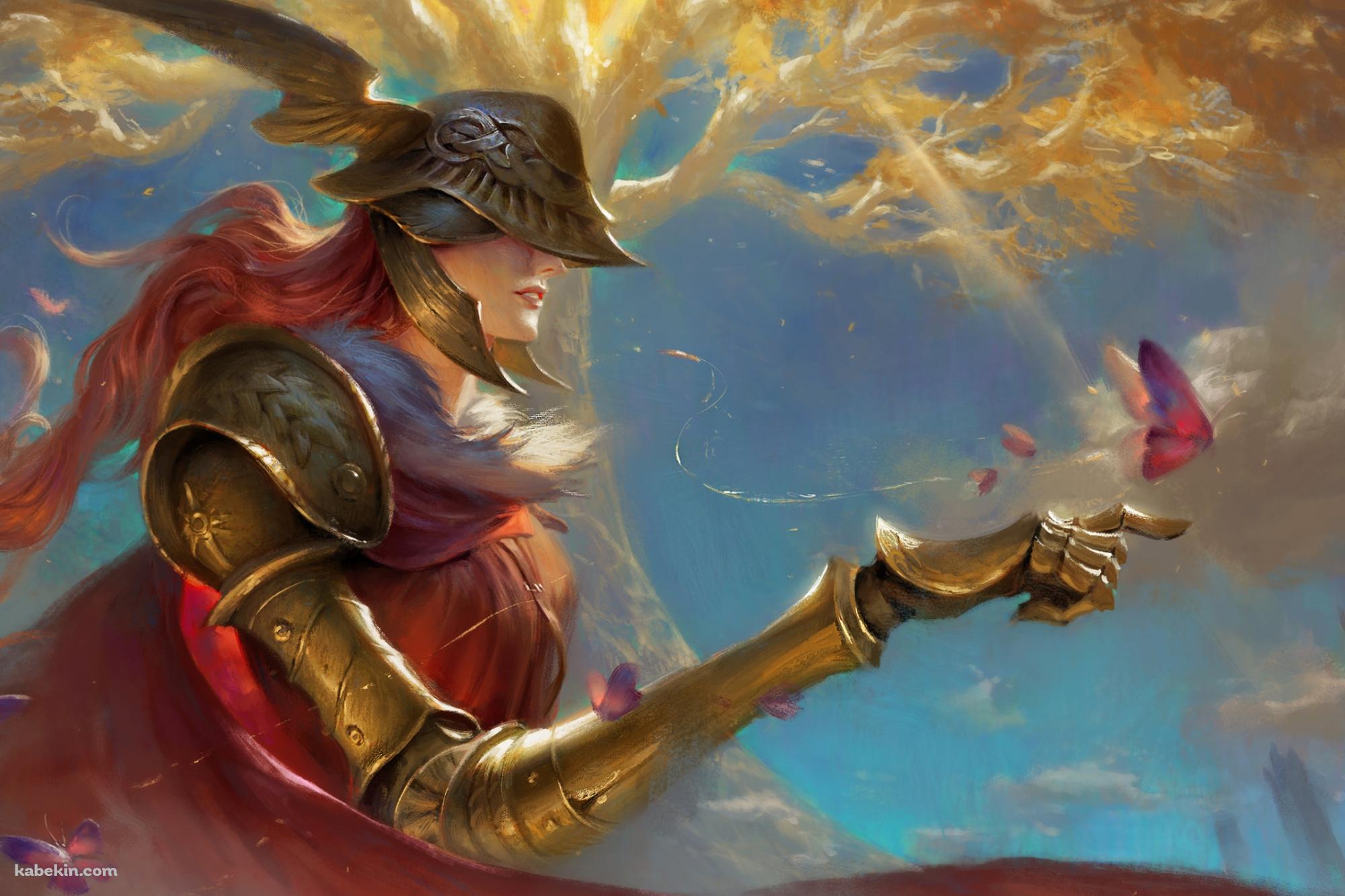 ピンクの蝶とミケラの刃マレニア / エルデンリングの壁紙(2000px x 1333px) 高画質 PC・デスクトップ用