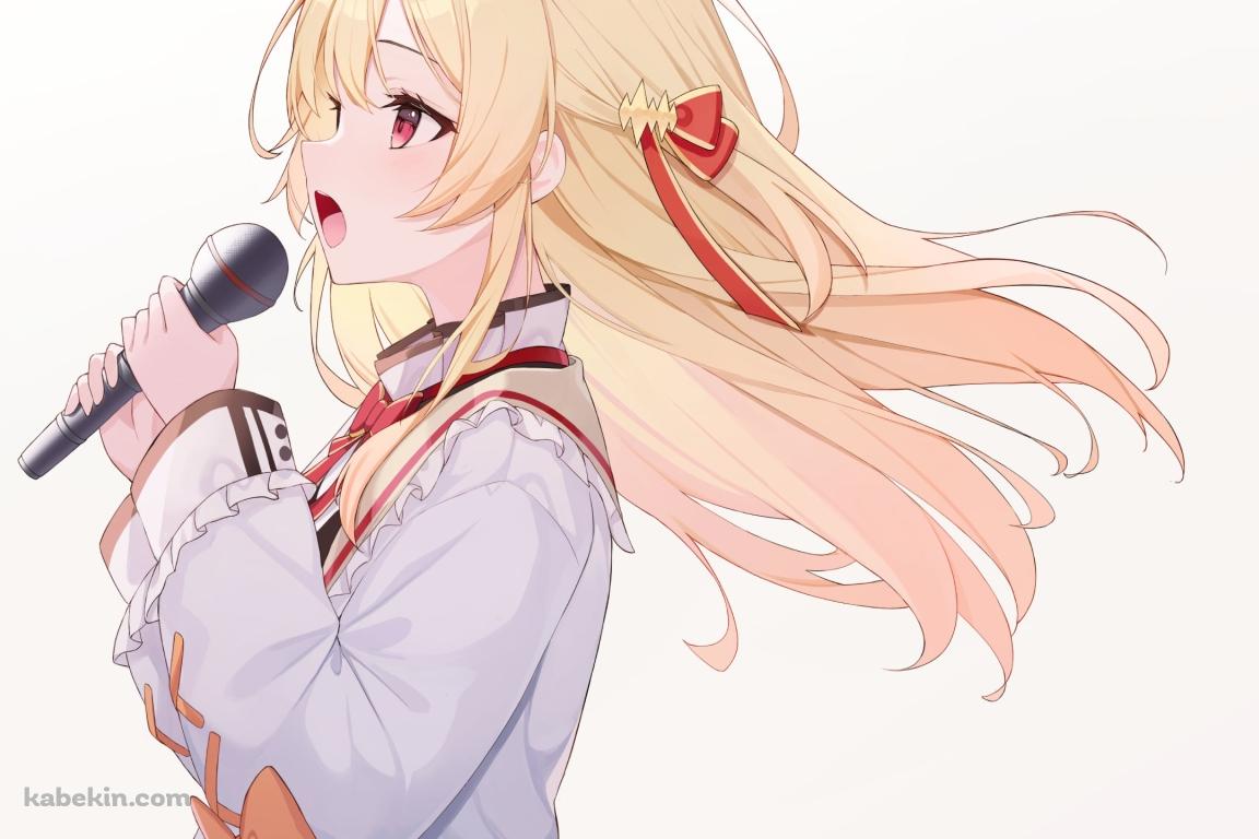 マイクを持って歌を唄う音乃瀬奏 / ホロライブ / バーチャルYouTuberの壁紙(1152px x 768px) 高画質 PC・デスクトップ用