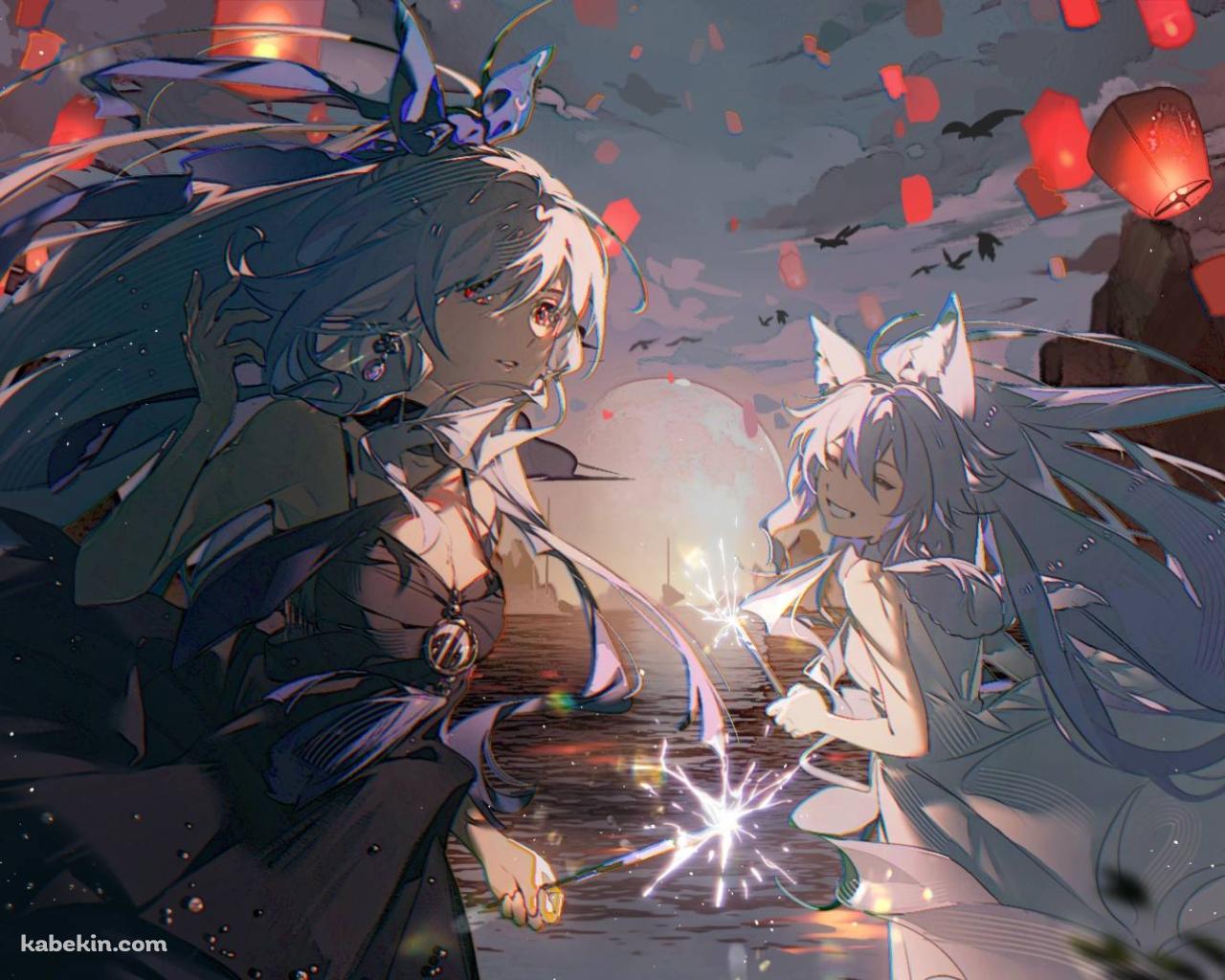 鏡流と白珠 / 波打ち際 / 崩壊:スターレイルの壁紙(1280px x 1024px) 高画質 PC・デスクトップ用