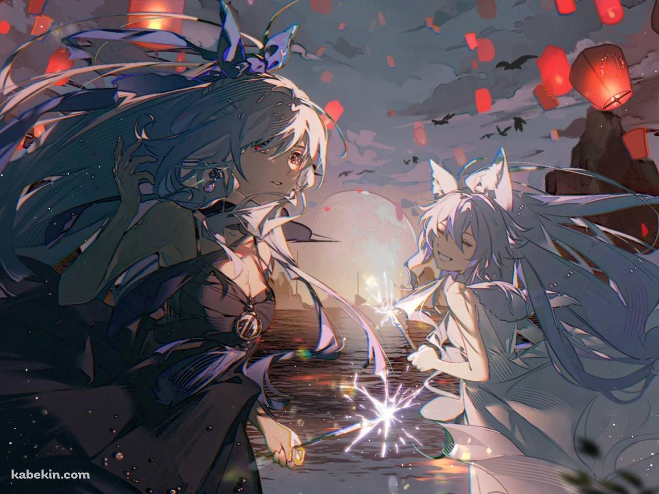 鏡流と白珠 / 波打ち際 / 崩壊:スターレイルの壁紙(1280px x 960px) 高画質 PC・デスクトップ用