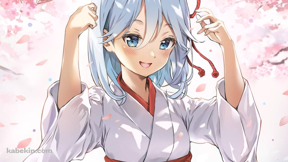 巫女姿の甘神朝姫 / 甘神さんちの縁結びの壁紙(960px x 540px) 高画質 PC・デスクトップ用