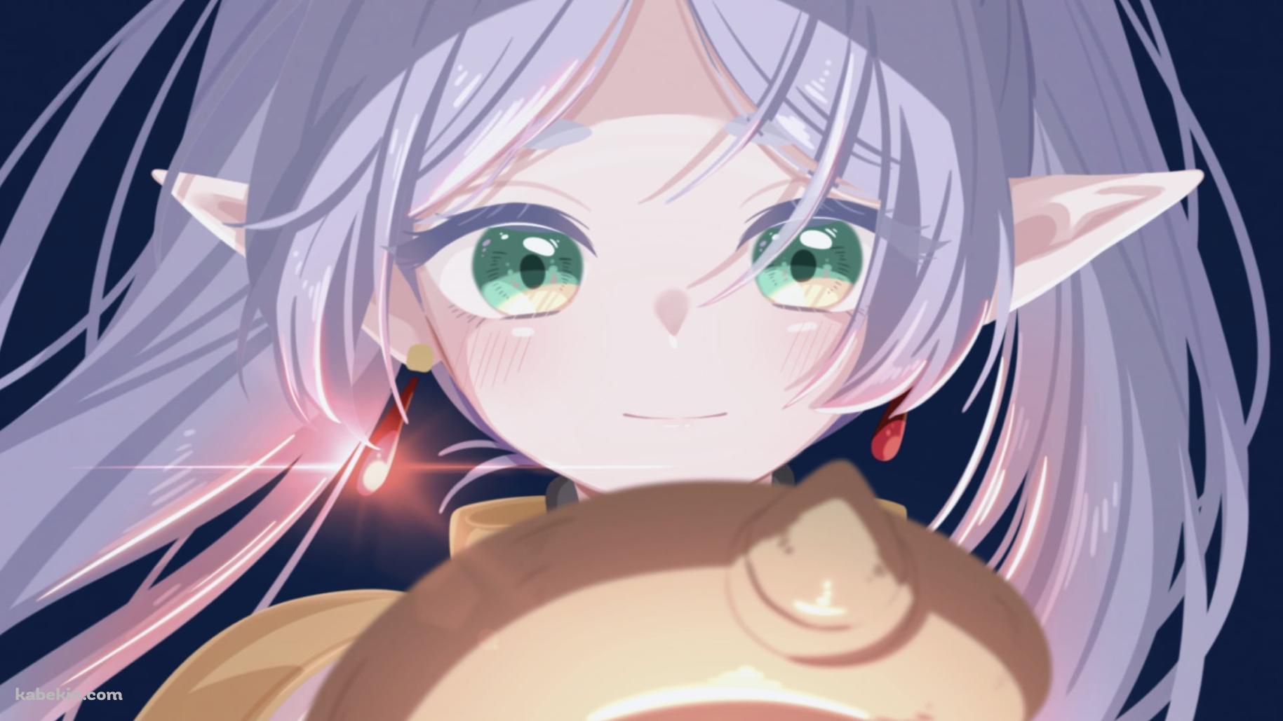 杖をかざすフリーレン / 赤いイヤリング / 葬送のフリーレンの壁紙(1829px x 1029px) 高画質 PC・デスクトップ用