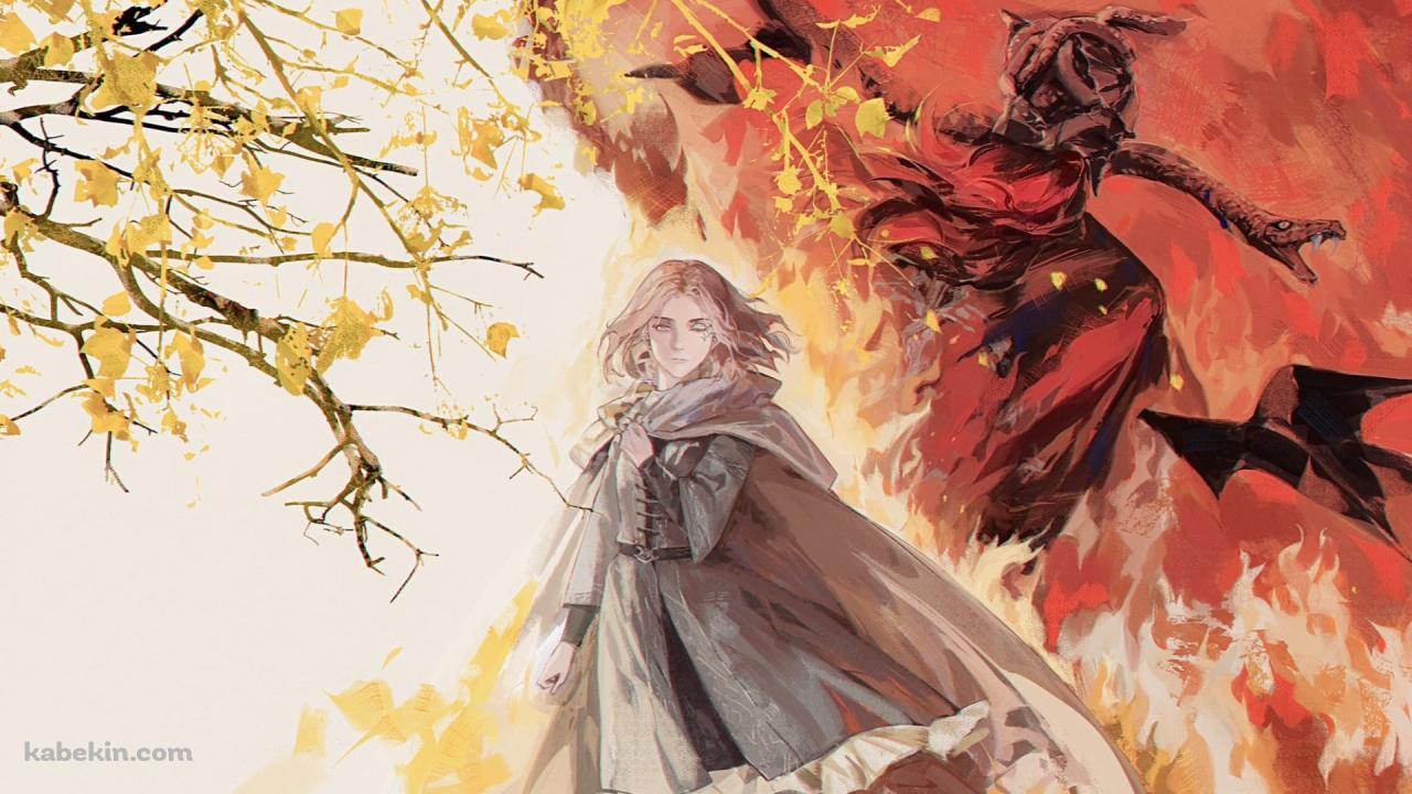 紅葉と串刺し公メスメルとメリナ / エルデンリングの壁紙(1280px x 720px) 高画質 PC・デスクトップ用