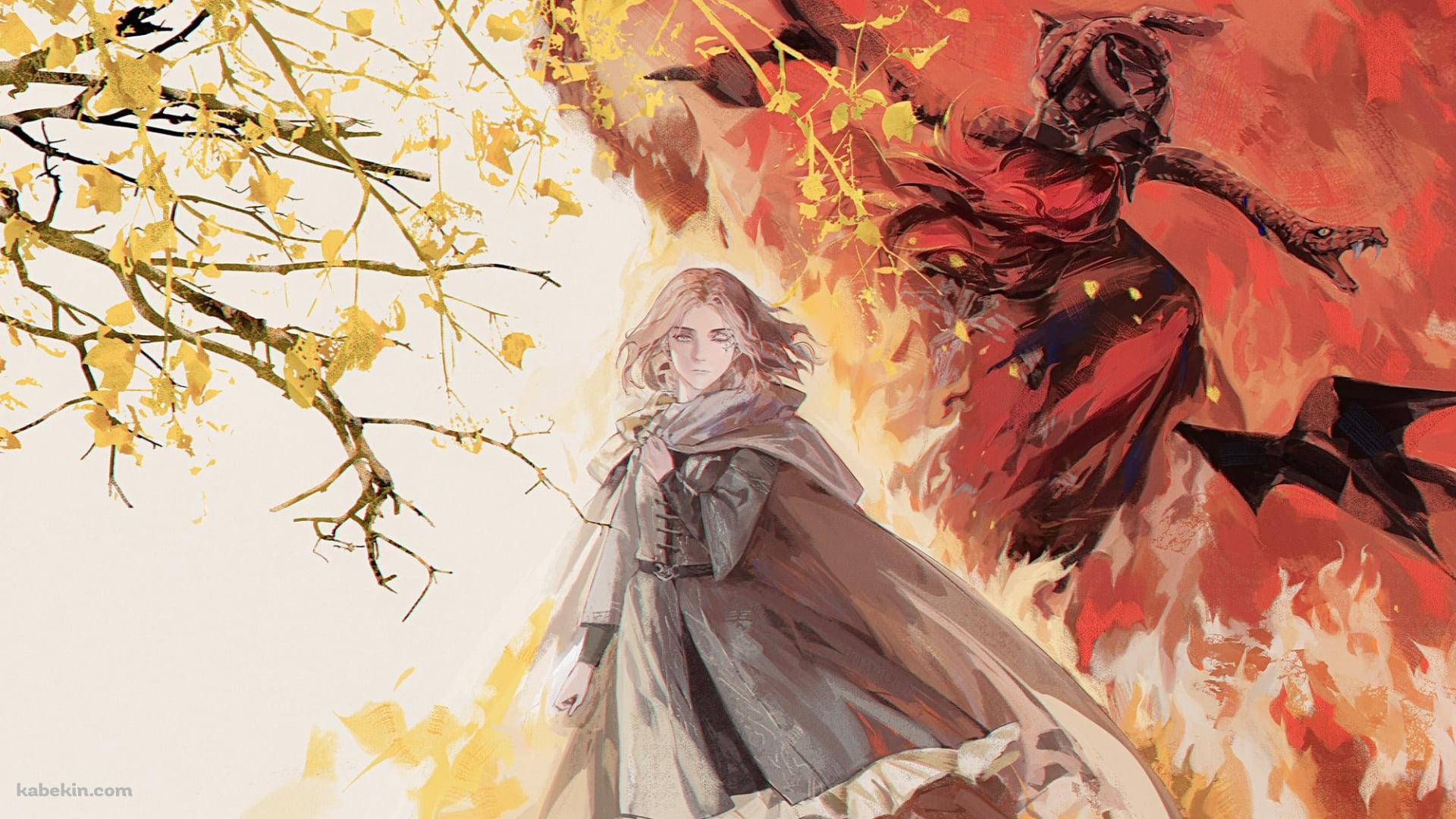 紅葉と串刺し公メスメルとメリナ / エルデンリングの壁紙(1920px x 1080px) 高画質 PC・デスクトップ用