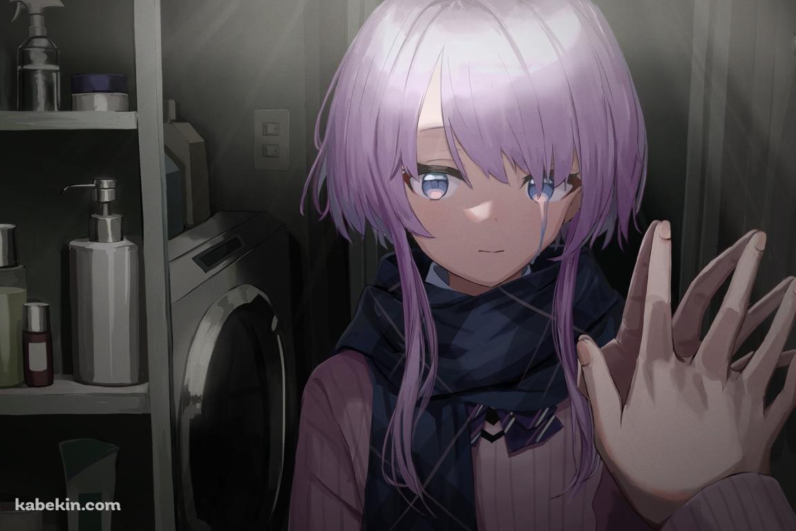 鏡に手をあて涙する朝倉日向 / あやひな / バーチャルYouTuber / Vtuberの壁紙(1152px x 768px) 高画質 PC・デスクトップ用