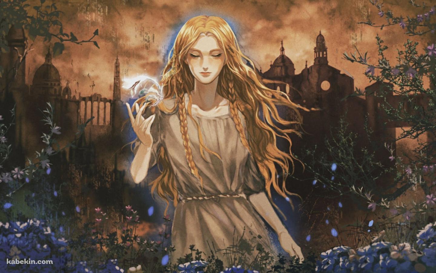 目をつぶり魔法を詠唱する聖樹のミケラ / エルデンリングの壁紙(1440px x 900px) 高画質 PC・デスクトップ用